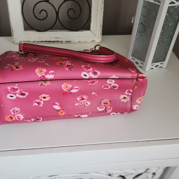 COPY - Coach Mini Christie Carryall Pink Floral Women's Bag EUC - Picture 5 of 12